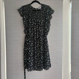 Floral Black Dress